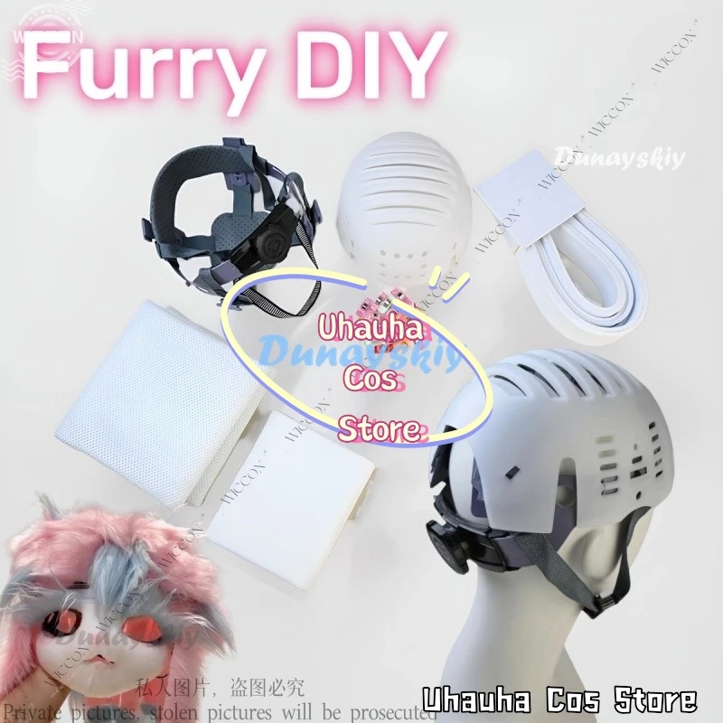Fursuit Kigurumi Skull Headwear Cosplay Furry Costume DIY Accessories Cosplay Accessories Foam Animal Kig Head Base Fursuit