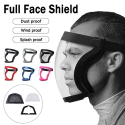 Transparent Full Face Shield Home Oil-splash Proof Moto Cycling Windproof Anti-fog Glasses Security Protection Mask With Filters
