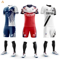 Custom Sublimation Printing Football Jersey Polyester Soccer Uniform Club Team Football Uniform Breathable Soccer Jersey For Men 1