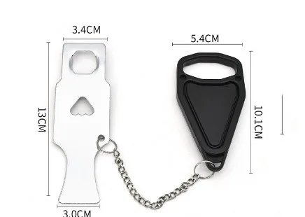 Enhanced Compact Security Lock for Doors - Double Hole Safety Latch for Home and Hotel Protection