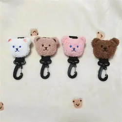 Hook Cute Bear Embroidery Sliding-proof Bag Hanging Hook Stroller Accessory Baby Stroller Organizer Hook Stroller Hooks
