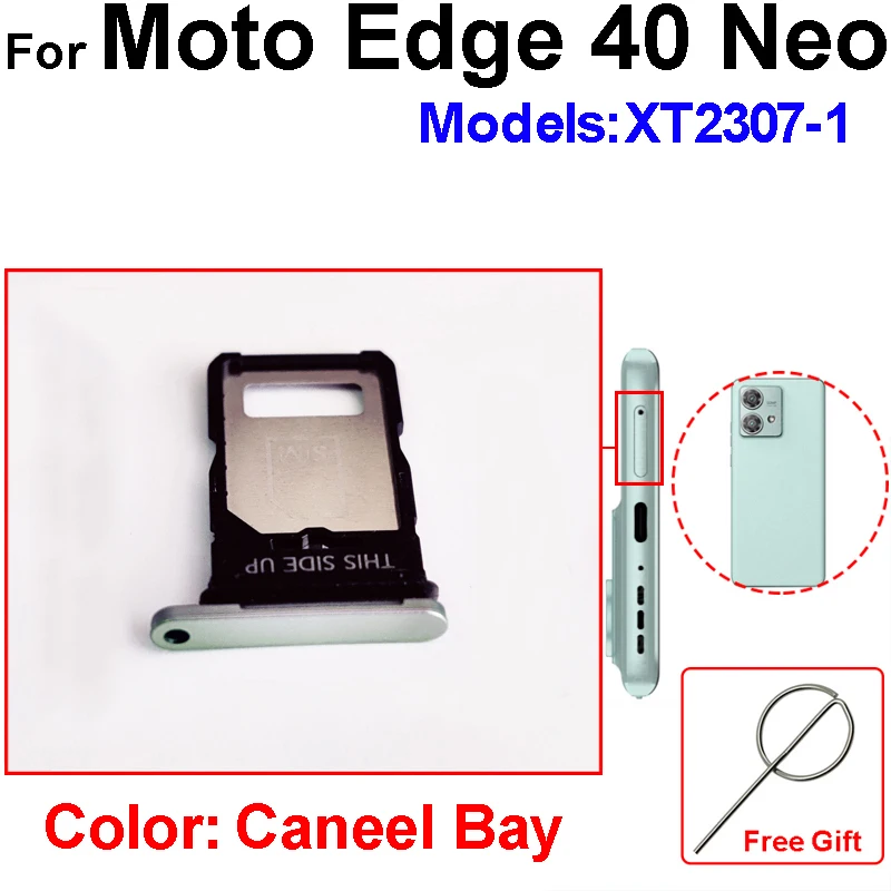 SIM Card Tray Holder For Motorola MOTO Edge 40 Edge 40 Neo XT2303-2 XT2307-1 Sim Card Slot   Card Reader Adapter Parts