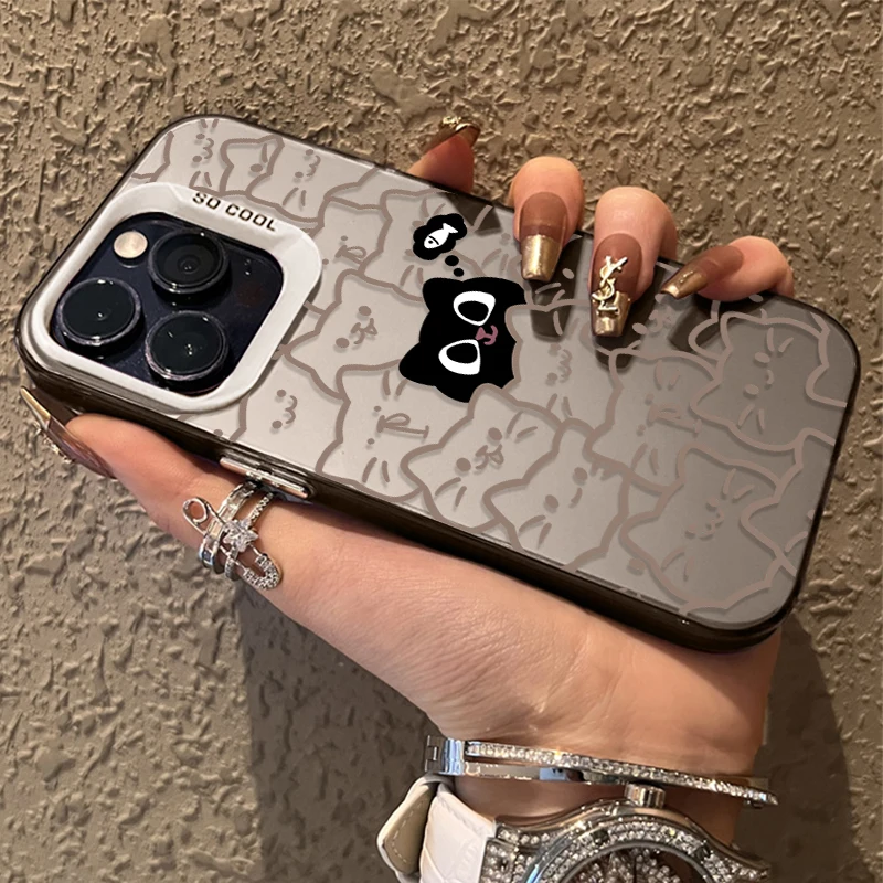 Creative Cute Stacked Cat Hard Phone Case Cover