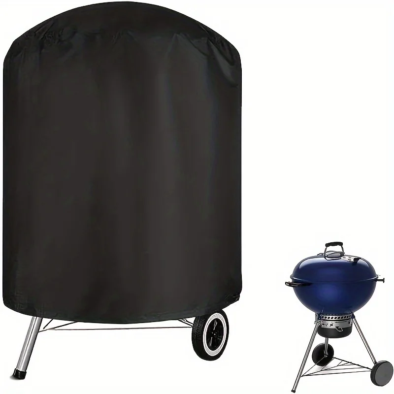 Charcoal Grill Cover, BBQ Grill Cover for Weber 22 Inch Charcoal Kettle, Heavy Duty Waterproof Outdoor Smoker Cover, Round Grill