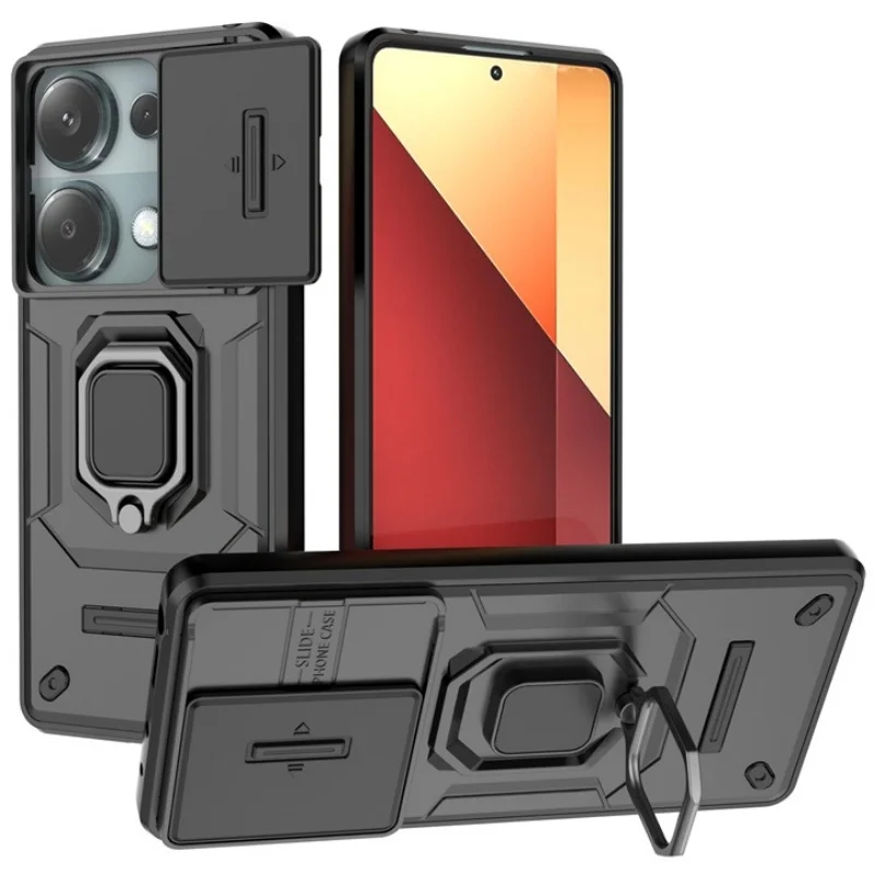 For-Xiaomi-Poco-M6-Pro-4G-Case-Anti-Knock-Kickstand-Magnet-Ring-Armor ...