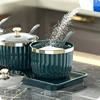 Seasoning Storage Box Condiment Bottles Pepper Sugar Container Bowl Salt Shaker Jars Sesame Bottle with Lid Kitchen Accessories 5