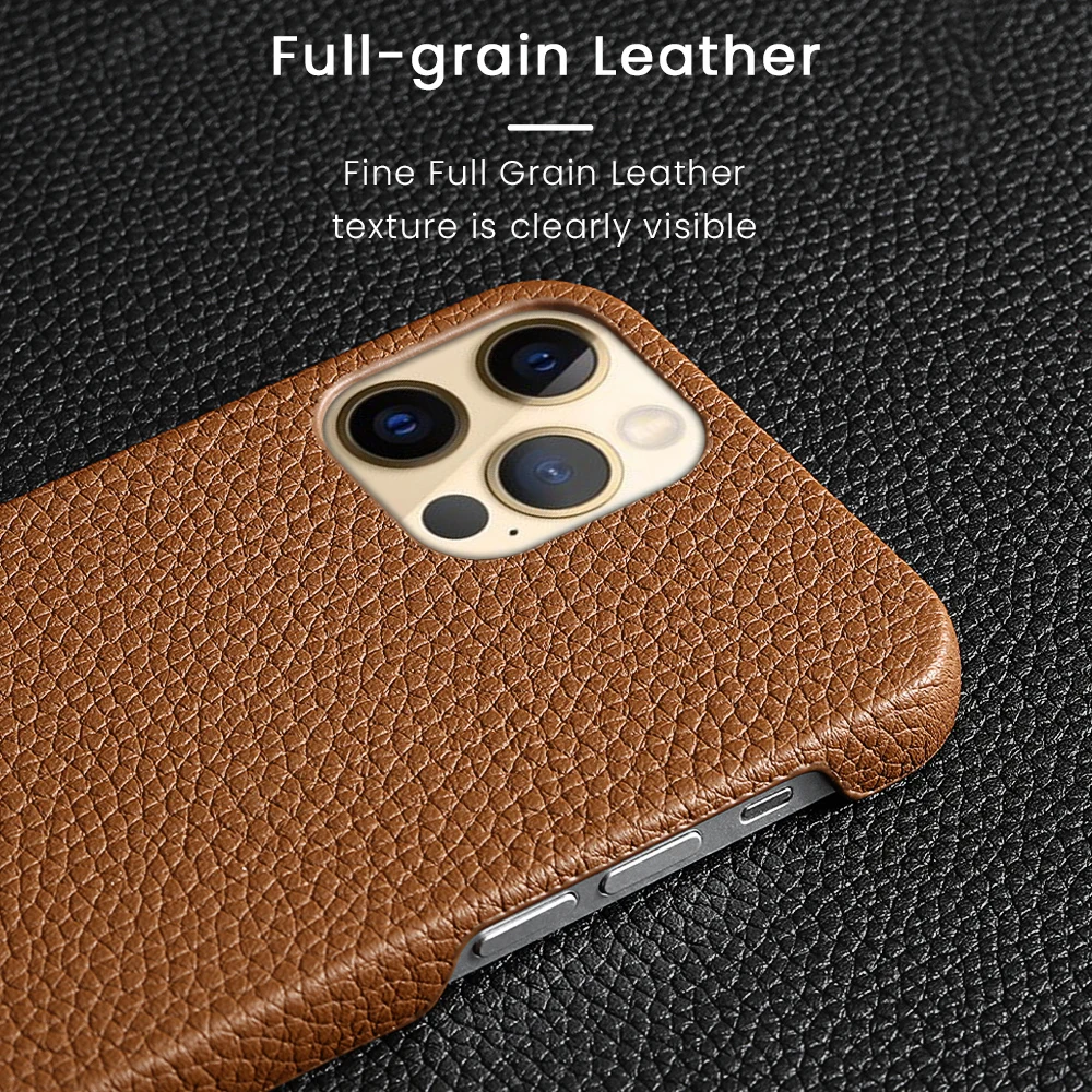 Genuine Cowhide Leather Phone Cases For Iphone 13 11 12 14 Pro Max 14pro Plus 13pro 12 Mini X Xr Xs Max Cover Case