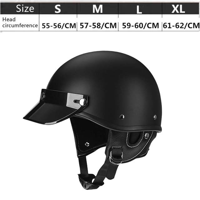 Motorcycle Helmet Removable Sun Visor Comfortable Motorcycle Half Helmet