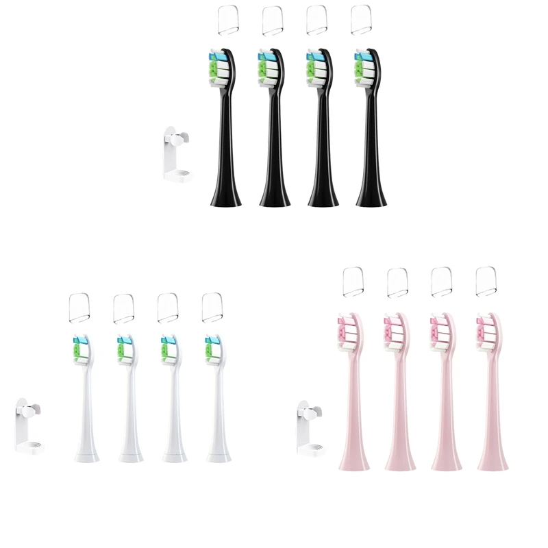 

4 Replacement Brush Heads For HX6064 HX6930 HX6730 Sonic Electric Toothbrush Vacuum Diamond Bright