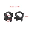 30mm Diameter Hunting Scope Mount Rings  Aluminum Alloy Ring Mount for Tactical Flashlight fit 21mm Picatinny Rail  High/Med/Low 3