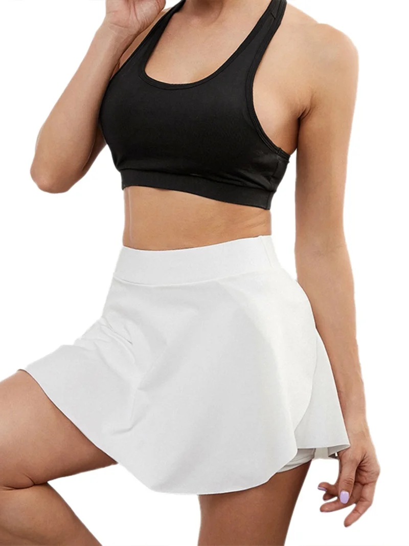 Pocket Quick Dry Sports Skirt Gym Dancing Tennis Skirts Women Workout Cycling Fitness Shorts High Waist Running Skort sports skirt sports shorts