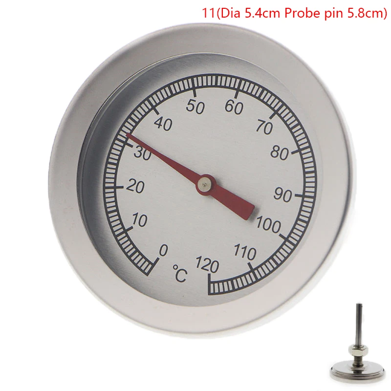 Stainless Steel BBQ Smoker Grill Thermometer with Wide Temperature Range