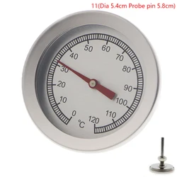 Stainless Steel BBQ Smoker Grill Thermometer with Wide Temperature Range (As Pic Show)