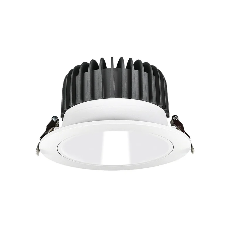 60 눈부심 방지 스포트라이트 호텔 벽 세탁기 LED COB 다운라이트 18W, 220V, 따뜻한 흰색, 조광 없음, 흰색 천장 램프, 20 개 포함
