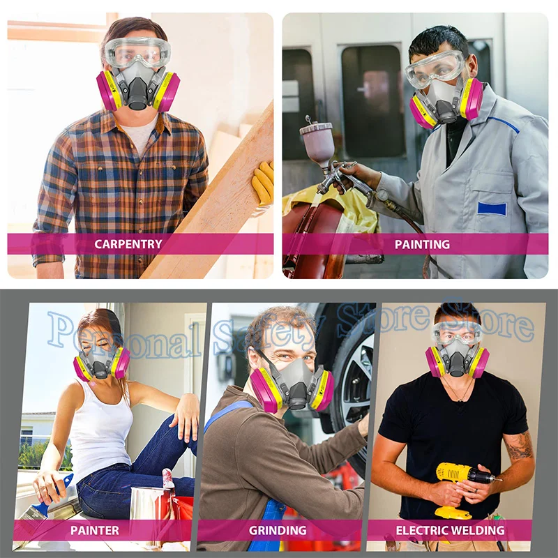 Demi-masque réutilisable 6200 avec cartouches filtrantes 60921/60923/60926 - Lot de 2 ou 3 pièces