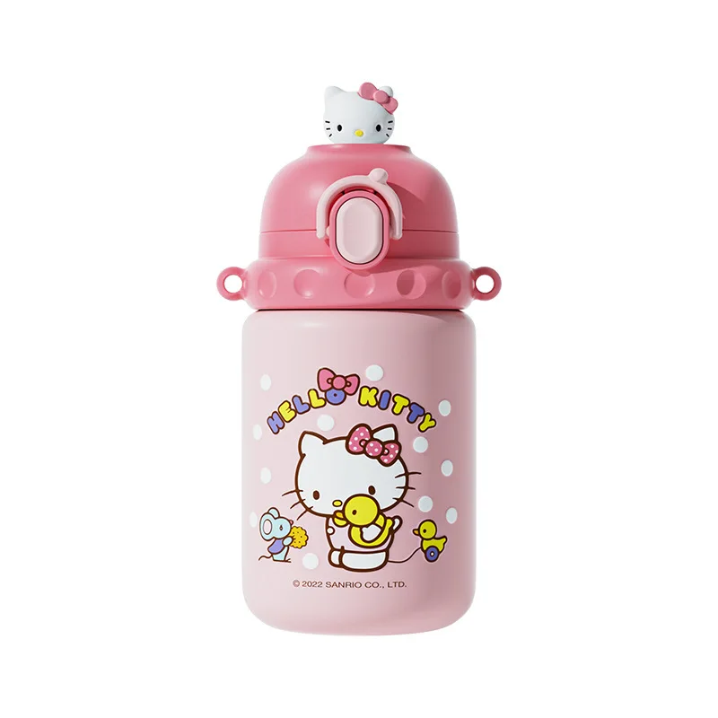 Ultraman Tiga Sanrio Hello Kitty Thermos Cup Childrens Water Bottle Kawaii  Anime 450ml Stainless Steel Insulation Exquisite Gift