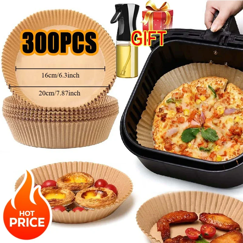 Air Fryer Paper Accessories Aerogrill Parchment Disposable Paper Baking Barbecue Plate NonStick Oven Trays Air FryerPaper