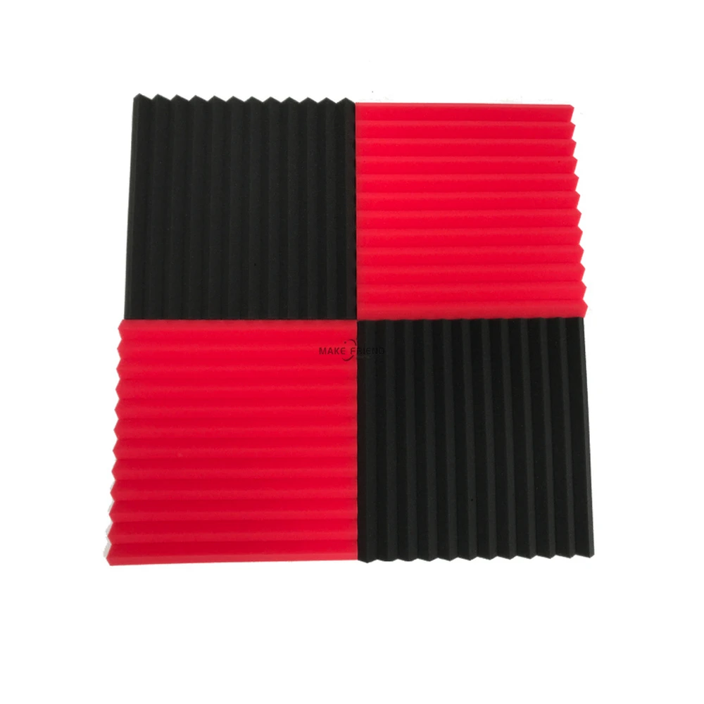 Make friend 12PCS 300x300x25mm Acoustic Foam Sound Insulation Panels for KTV Bar Soundproofing Studio Wedges Sound Proofing