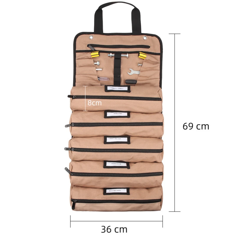 Multi-Purpose Tool Bag High Quality Professional Multi Pocket Hardware Tools Pouch Roll UP Portable Small Tools Organizer Bag 3