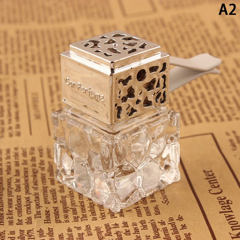 Square Car Perfume Bottle Empty Bottle Perfume Essential Oil Lasting  Diffuser With Clip Auto Air Outlet Decoration Supplies - AliExpress