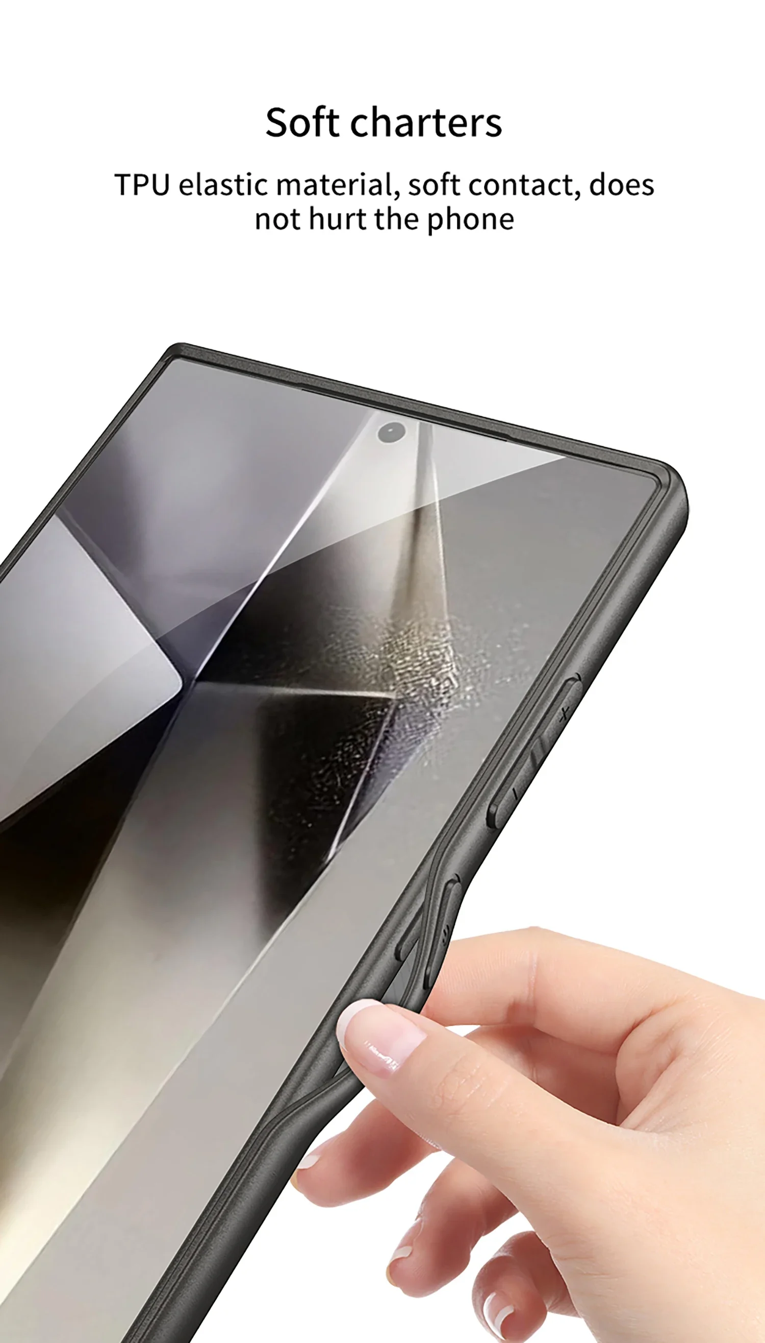 Luxury PU Leather Soft Edge Case For Samsung Galaxy S24 Ultra Metallic Paint Fra