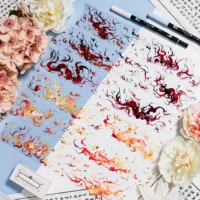 1loop Illusory Fire Butterfly Washi PET Tape for Scenic Journaling, Basic Landscape Collage 1