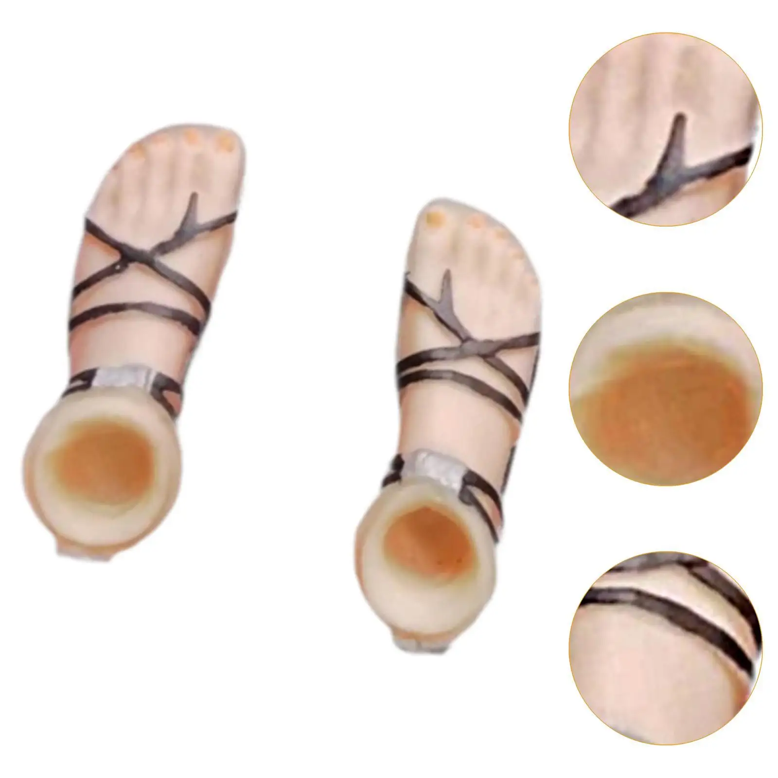 1/6 Doll Shoes Model Doll Decor Accessories Pretend Play Lightweight Classic Action Figure Shoes 1/6 Foot Shaped Footwear