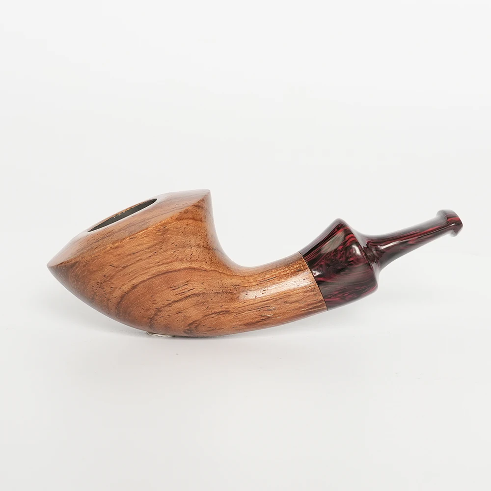 MUXIANG imported rosewood tobacco pipe, small portable warm snuff pipe, Father's Day gift, colorful pipe tip, sandalwood pipe