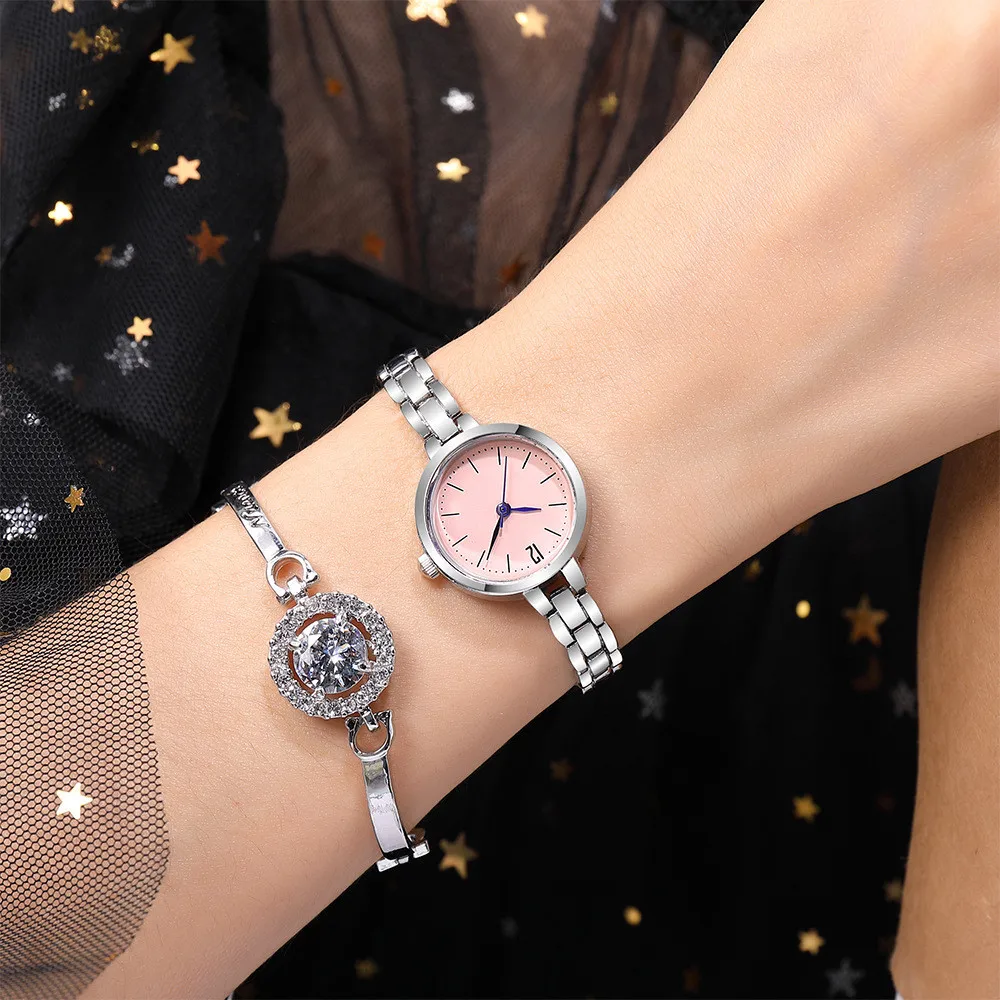 

Luxury Women Fashion Small Bracelet Watches Rose Gold Stainless Steel Qualities Ladies Quartz Wristwatches Simple Woman Clock