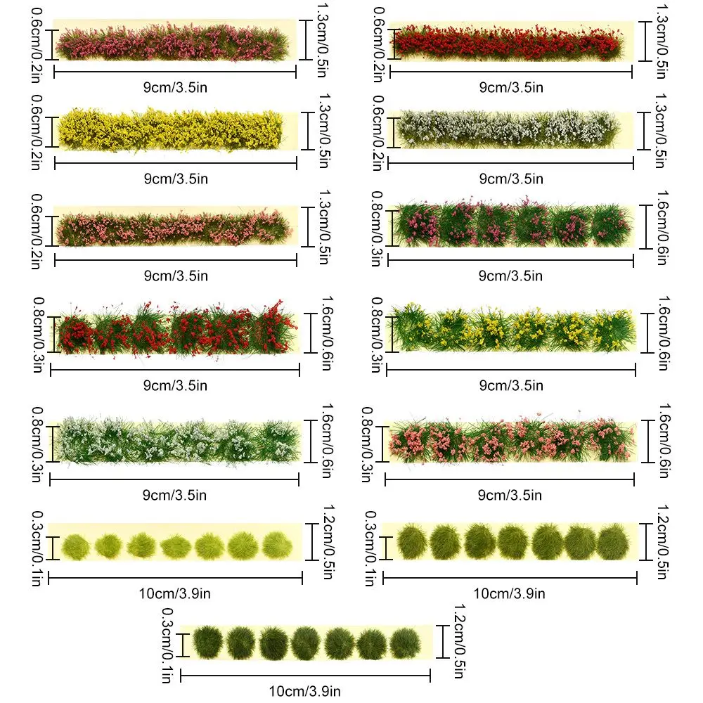 DIY Miniature Garden Decor: Long-Lasting Scenic Grass Tufts & Flower Clusters