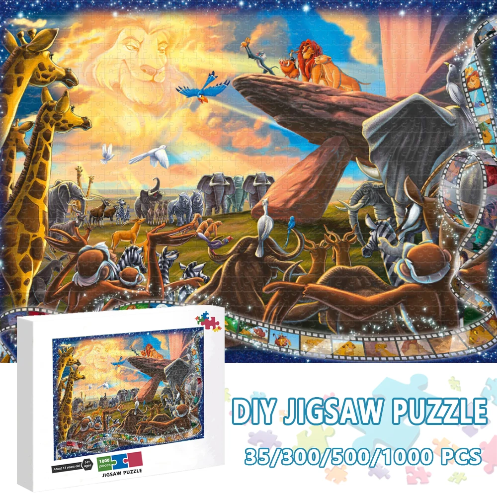 Disney Jigsaw Puzzles 1000 Pieces for Adults The Lion King Jigsaw Puzzles Entertainment Diy Toys for Creative Gift Home Decor