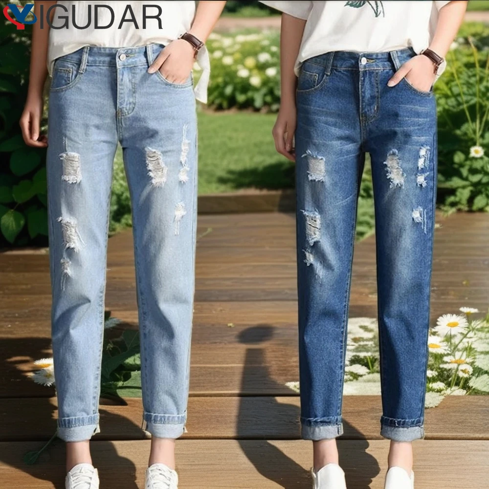 Fashion Straight Pants Woman jeans Spring Autumn Basic Washed Baggy Jeans 2024 Denim Trousers Slim Casual y2k streetwear pants