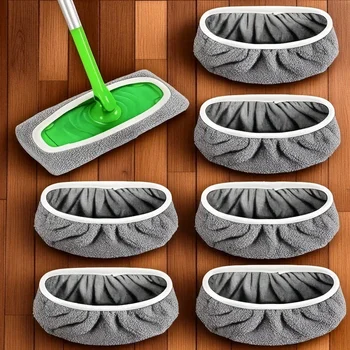 Reusable Mop Pads with High Water Absorption and Ultra-fine Fiber Cleaning Pads That Can Firmly Adhere To Most Standard Mops 1
