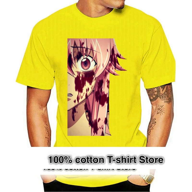 Midnite Star Yuno Magliette Magliette Da Uomo In Puro Cotone Mirai Nikki Gasai Anime Manga Future Dairy Magliette Giapponesi Yandere Stampate