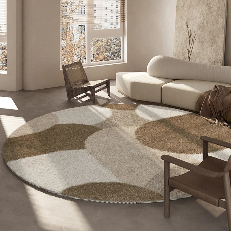 Round Carpet Floor Mat for Living Room Bedroom Bedside Lounge