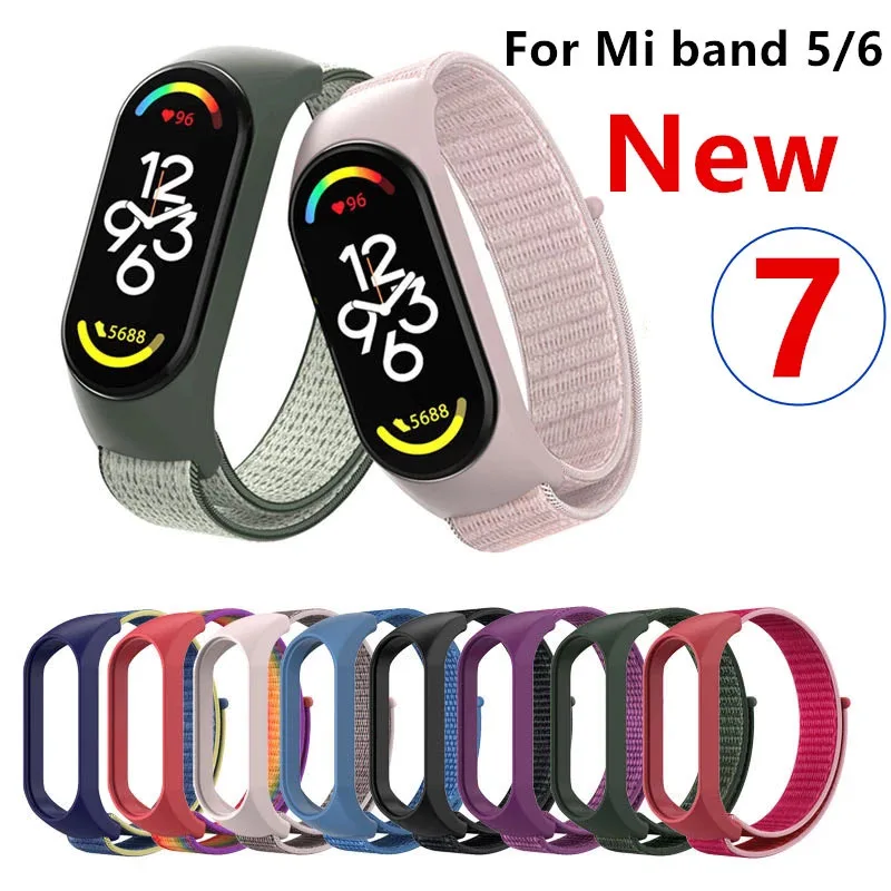 Подходит для Mi Band 3 4 5 нейлоновый спортивный ремешок на запястье Mi Band 3 4 5 ремешок на запястье подходит для наручного ремешка на запястье