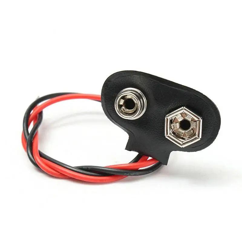 

1000pcs/lot 9V Battery Snap Connector Wire Cable Adapter Holder T Style 15cm Experimental Power Connectors Terminals