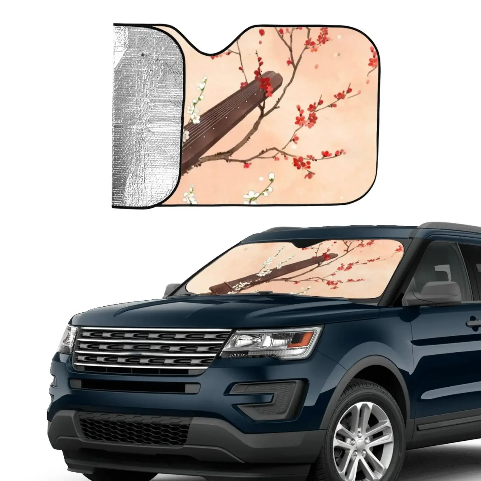 

3d Custom Print Car Chinoiserie Accesorios Coche Interior Car Windshield Sunshade for Vehicle Suv