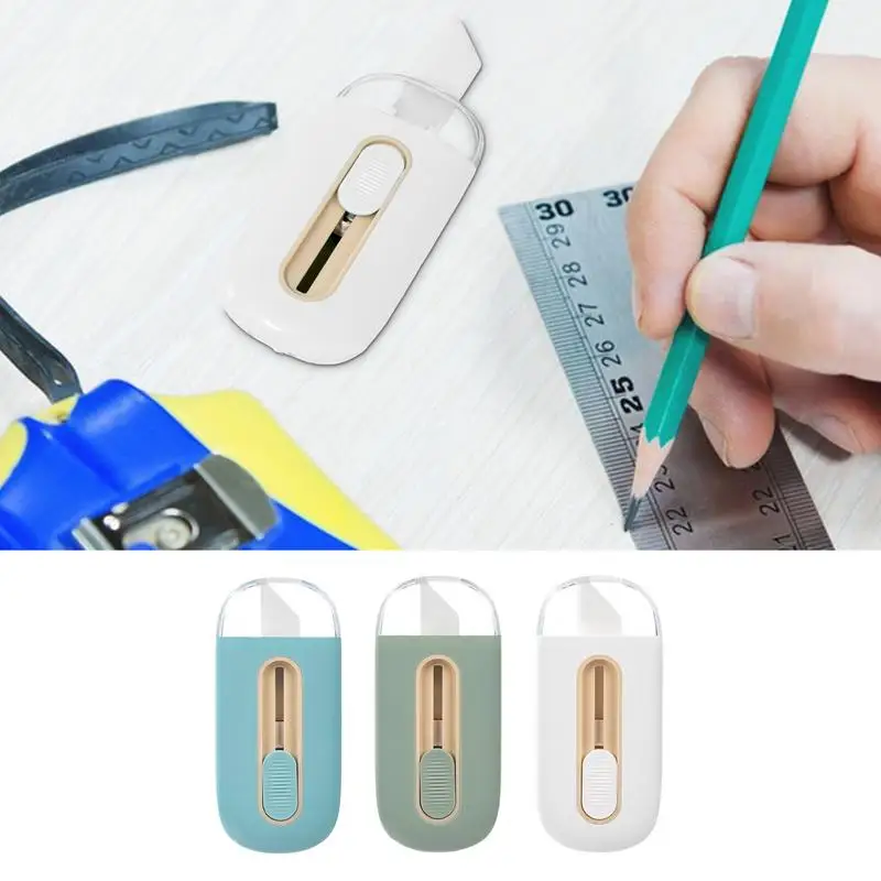 Mini Box Cutter Letter Opener Wrap Box Opener Letter With Automatic Locking Function Cutters For Family Bag Envelope