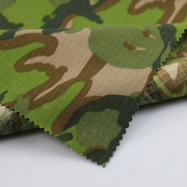 1.5m Width Big Five Leaves Camouflage Fabric Tc Grid Vietnam War