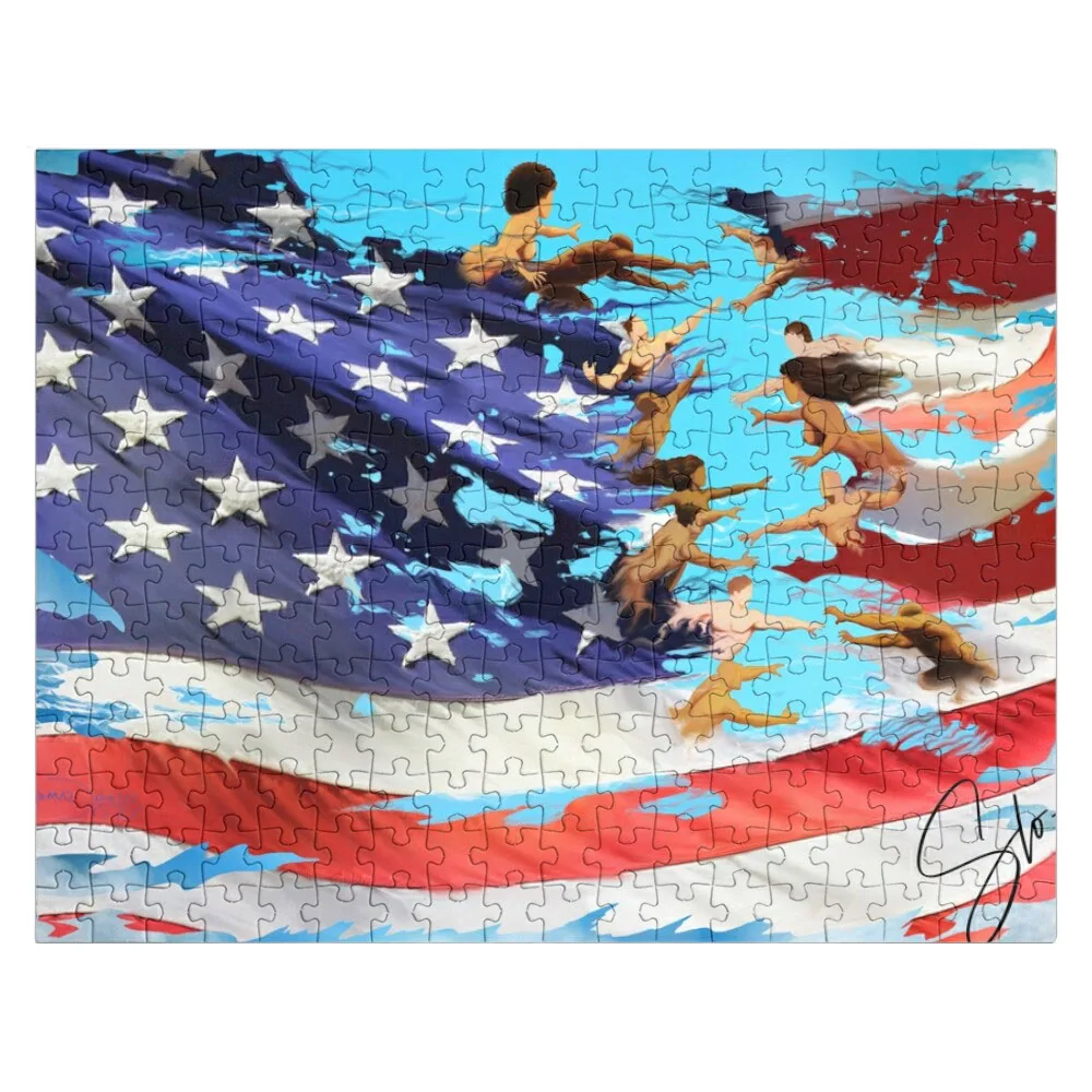 American Unity FlagJigsaw Puzzle Personalized Toy Novel Toys For Children 2022 Personalized Gift Married west life ws tour 2022 jigsaw puzzle personalised name photo puzzle