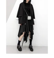 Irregular Skirt Girl's New Dark Tie Street Punk Wind Weave Buckle Medium-length Y2k Gothic Long Skirt - Image 5