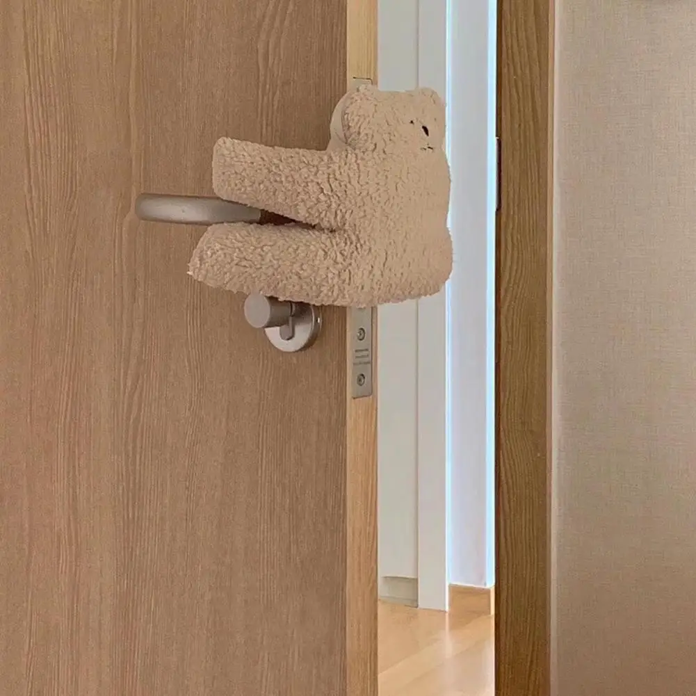 Door Stop Cartoon Bear Doll Hanging Door Stoppers Baby Finger Pinch Guard Protector