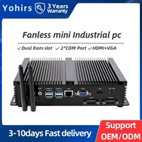 11th Gen Industrial Fanless PC i7 1165G7 1185G7 i5 1135G7 1155G7 Mini PC RJ45 Lan 2*RS232 HD VGA Fanless Rugged Mini Computer 1