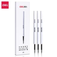3PCS/BOX Deli S210 0.5mm Bullet Head Neutral Pen Core Gel Pen Refill Black Color 99mm Pen Refill Fit Deli S99 Gel Pen 1