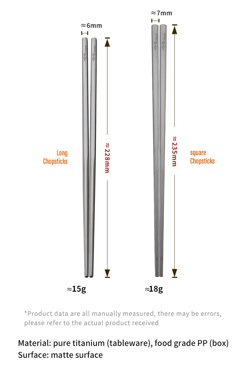 Titanium Camping Cutlery Set Portable Fork Spoon And Chopsticks_voghion.com
