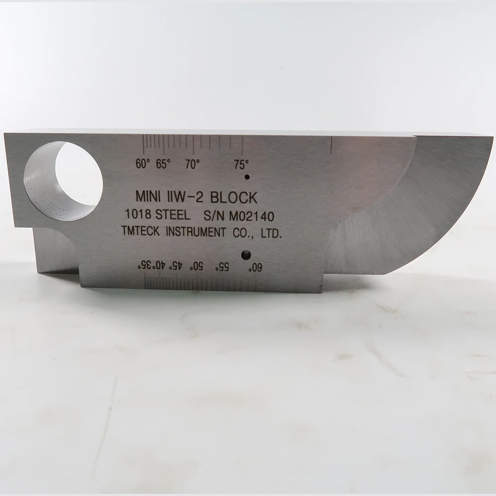 Mini IIW INCH type test block 1018 Steel Calibration Block