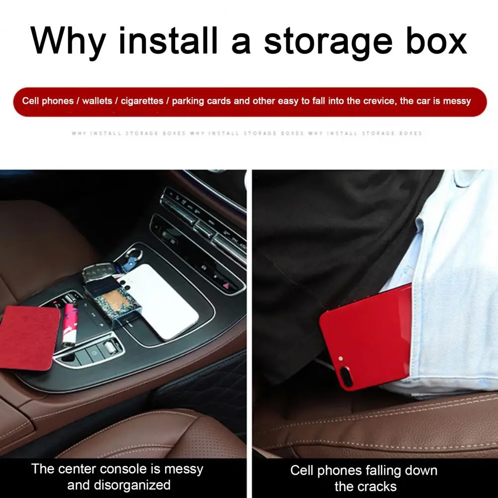 Center Console Car Storage Box Quick Installation Car Storage