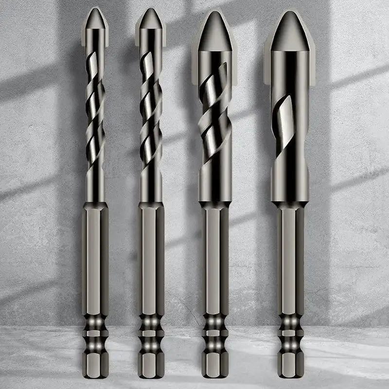 thumbnail image 2 of Eccentric Drill Bits Set - 5PC Carbide Tipped Skewed Head For Tile, Glass, Wood & Masonry 2 of 9