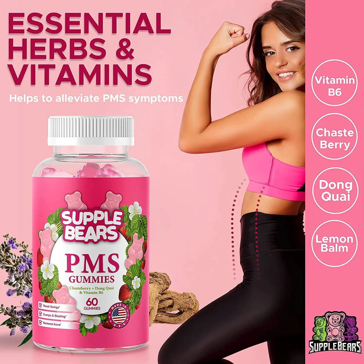 

1 bottle PMS soft candy can help relieve the symptoms Premenstrual syndrome help women feel relaxed promote mood health